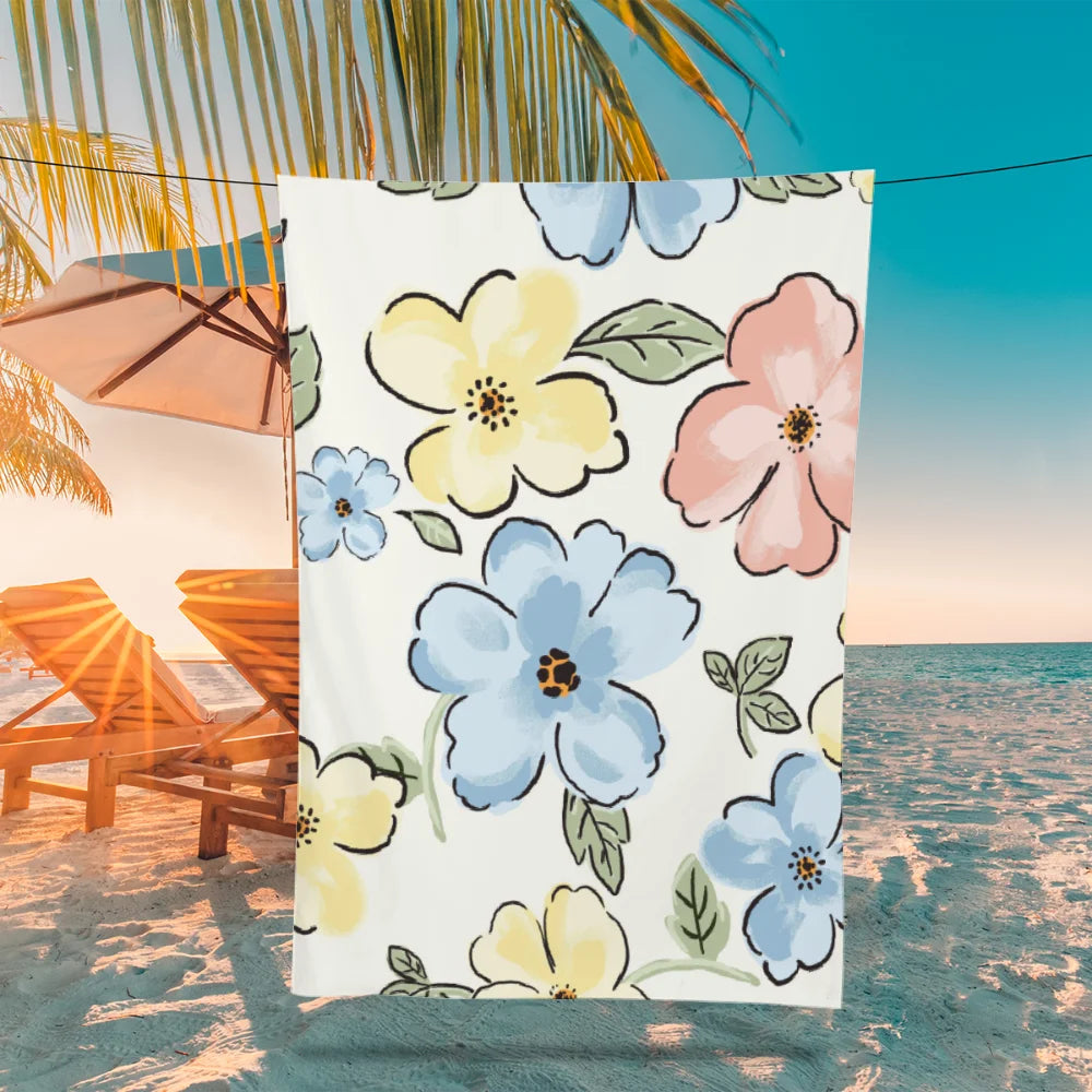 Lightweight Luxury Adult Kids Personalized Design Oversized Sand Resistant Microfiber Beach Towel