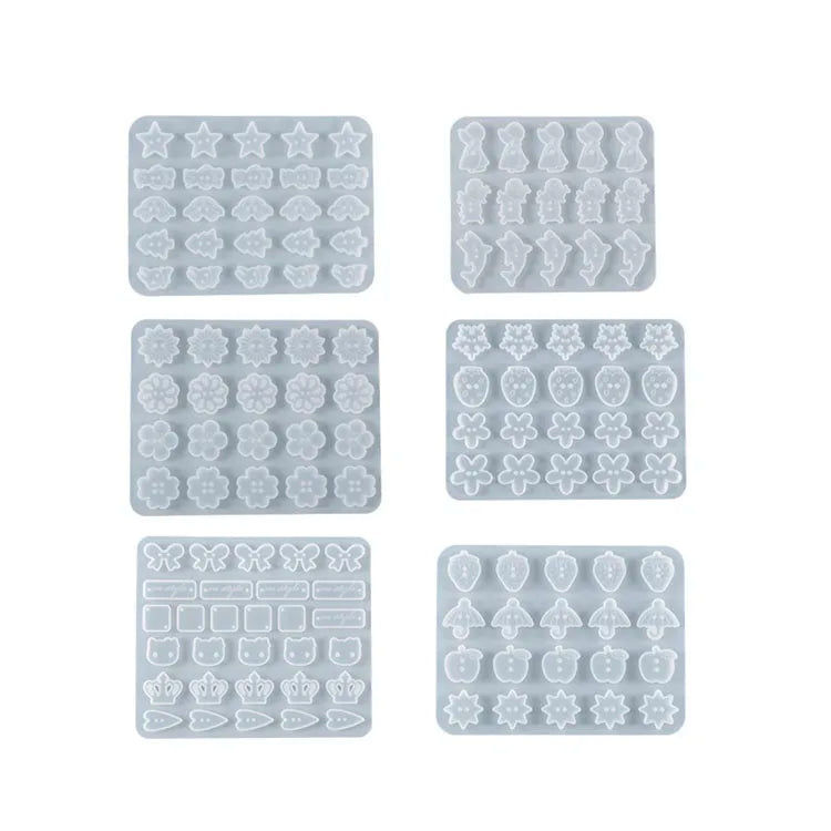 YS Unique Keychain Mold Silicone Resin Molds Button Resin Moulds Jewelry Making Epoxy Casting Molds Silicone Earrings Molds