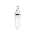 Healing Hexagonal Chakra White Jade Pendant Bullet Crystal Pendant Gemstone Pointed Quartz Stone Pendants