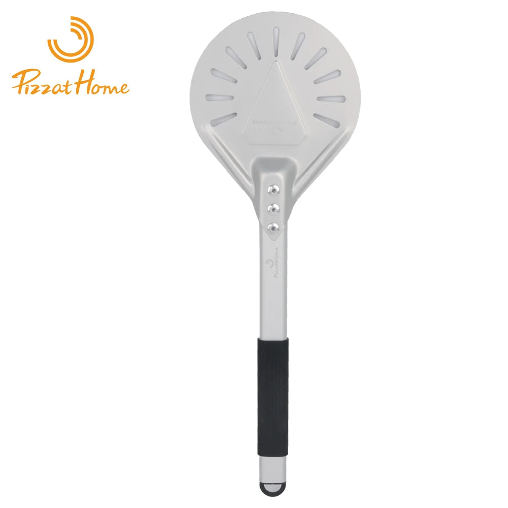 Hot Sale 7/ 8/ 9 Inch Perforated Pizza Turning Peel Pizza Shovel Aluminum Paddle Short Pizza Tool Non-Slip Handle
