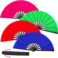 Large Folding Bamboo Hand Fan Chinese Japanese Kung Fu Tai Chi Handheld Dancing Prop Craft Fan Painted