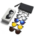 Spring TR90 Frames Polarized Clip on Sunglasses With Magnetic 5 In1glasses