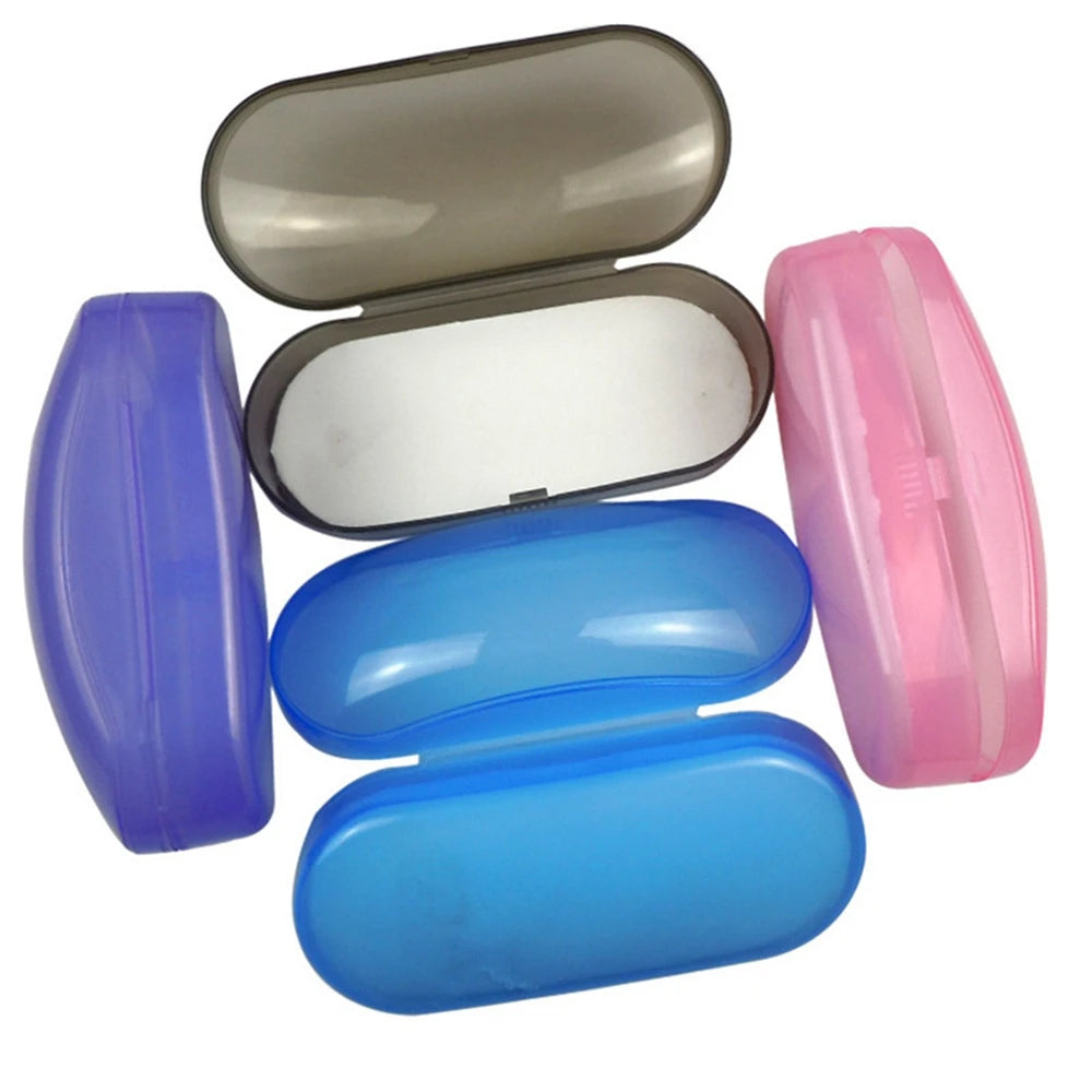 Custom Logo Reading Glasses White Plastic Transparent Sunglasses Case