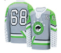Wholesale 100% Polyester Fabric Sublimated Custom Man Practice Ice Long Sleeve Hockey Jerseys