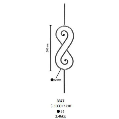 Ornamental Forged Iron Staircase Balusters Spindles  for Staircase Railing Handrail Balcony Balustrade Gate Fence Parts