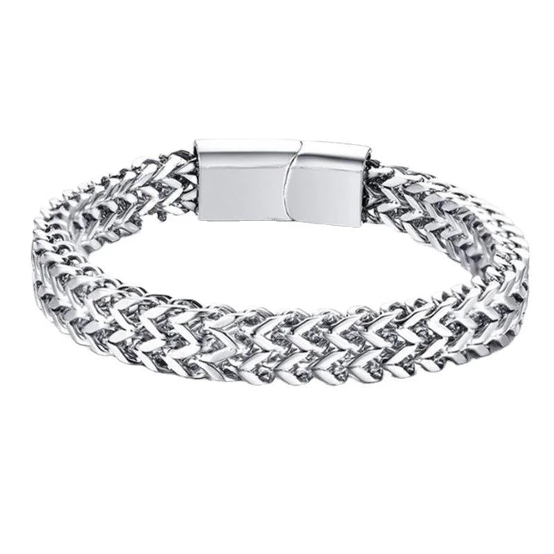 Stainless Steel Braiding Fashion Jewelry Bracelets Bangles Chain Men's Charm Bracelet Wholesale Anniversary