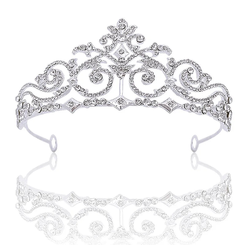 Wholesale Wedding Rhinestone Crowns Quinceanera Party Hair Accessories Bridal Crowns Pageant Rhinestone Tiaras for Little Girls