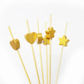 Hot Selling 2023 High Grade Gold Pentagram and love Cocktail Picks Fruit Pick OEM Customized