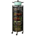 Rotating Storage Rack Kitchen Fruit Basket Rotating Fruit Vegetable Kitchen Storage Rack Potatoes Storage Baskets