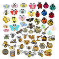 Wholesale Price Cute Cartoon Small Insect Theme Iron on Embroidered Ladybug butterfly Bee Patches for Kids Clothes
