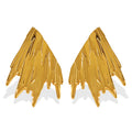 Personalize Exaggerated Wing Shape Metal Drop Earrings Statement Stainless Steel Stud Earrings for Women Jewelry Gift