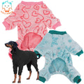 COLLABOR Hot Winter Overalls Soft Fleece Heart Snow Pattern Adidog Dog Hoodies Jumpsuit Warm Sweat Shirt