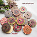 Spot Low-priced Wholesale Popular Items Retro Patterned Printed Bakelite Buttons Cartoon Painted 2-Holes Flatback Nickel-Free