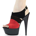Fashion 6-inch Pole Dance High Heels Party Women's Large Toe Platform Striptease Shoes Summer Large Sandals