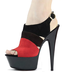 Fashion 6-inch Pole Dance High Heels Party Women's Large Toe Platform Striptease Shoes Summer Large Sandals