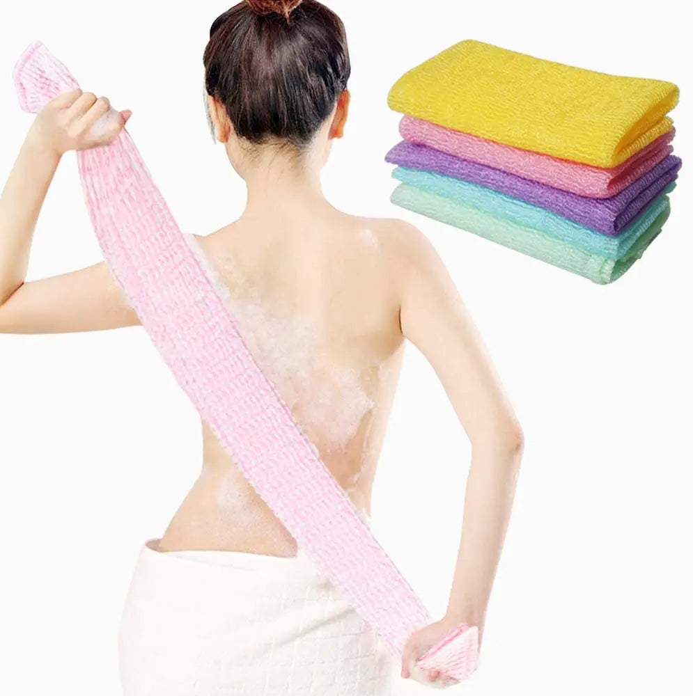 Beauty Skin Bath Wash Towel Long Exfoliating Nylon Bath Cloth Towel Magic Shower Washcloth for Body 35 Inches