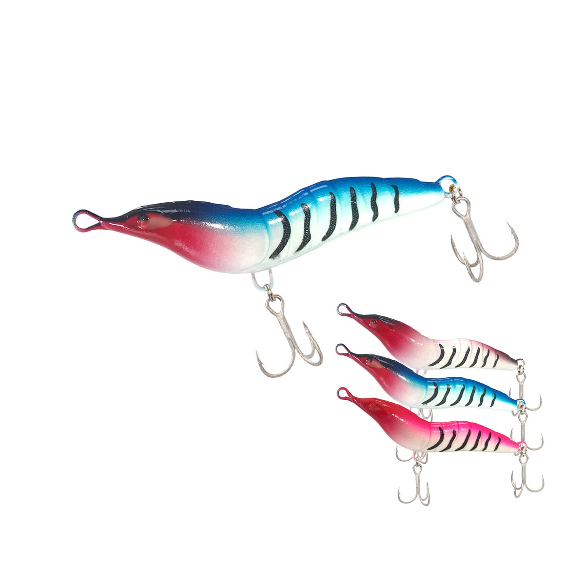 Lead Fish Shrimp Lures Glow Colors Fishing Jig Bottom Jigging Lure 60g 80g 90g Jigging Lure for Sea Fishing Lead Bait Fishing MegaBDM