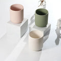 Elegant Unique Eco Friendly Handmade Ceramic Candle Container Luxury Empty Embossed Stripe Birthday Valentine's Day Christmas