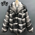 Janefur New Fashion Warm Man Fur Coat Real Fox Fur Gentleman Warm Man Fur Coat