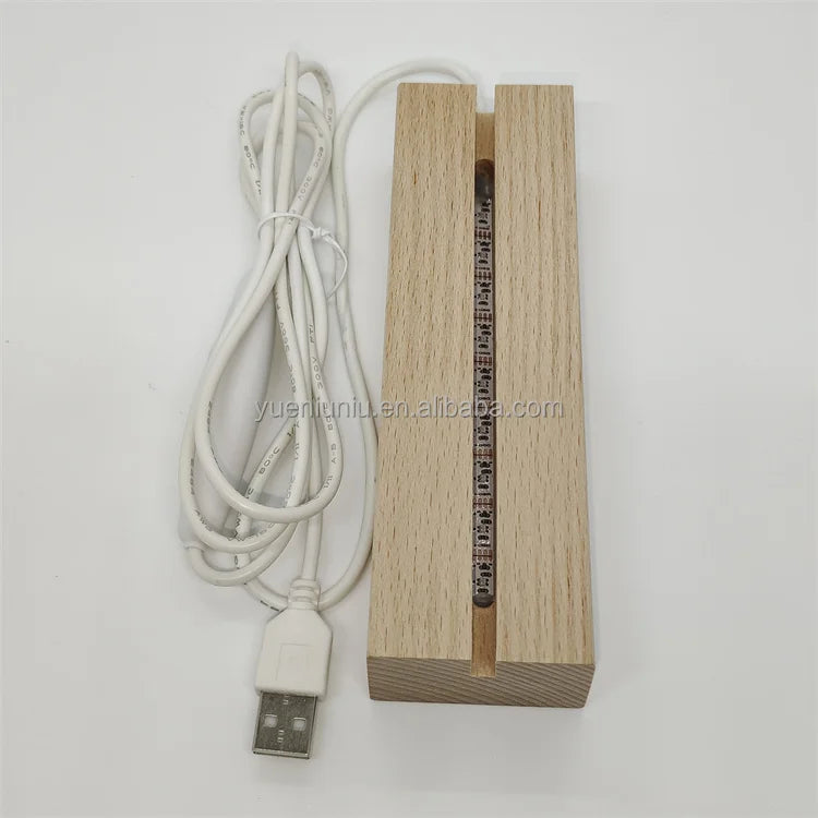 Yueniuniu Modern LED Light Base for Bedroom Decoration Battery Operated for Living Room and Residential with 3D Acrylic Base MegaBDM