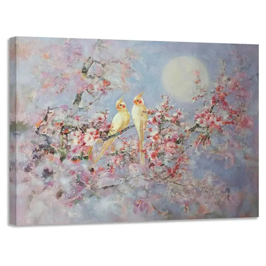 Original Art Factory Modern Print Floral Painting Bird and Flower Wall Art OEM&ODM Home or Office Wall Decor
