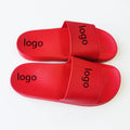 Japanese NO MOQ Custom Logo Men PVC Red Slides Slippers Beach Outdoor Waterproof Fashionable Summer Anti-slip Men Slides