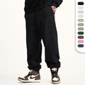 440GSM French Terry Cotton Sweatpants Custom Logo Elastic Waist and Bottom Plain Sports Pants Men Baggy Sweats Joggers Pants