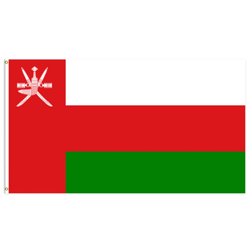Custom Oman National Flag 3x5ft Premium Polyester Omani Heritage Banner Direct Factory Wholesale Free 48-hour Proofing