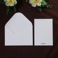 Custom Simple White Envelope and Card Inserts Paper Card with Color Printed Text and Company logo for Business Event
