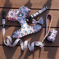Personalized Cheap Adjustable Dog Harness Set Pet Collars 1" Wide for Dogs and Cats