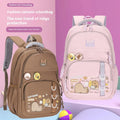 Large Capacity Cartoon Backpack Waterproof Feature Oxford Material Polyester Lining Zipper Closure Fashionable Luggage Strap