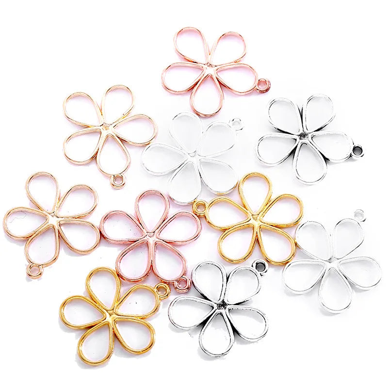 Jewelry Making Fashion Earrings Pendants Necklaces Bracelet Accessories DIY Flower Petal Charms