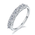M92F Abiding Jewelry Custom Jewellery 925 Sterling Silver Engagement Trillion Moissanite Ring Wedding Band