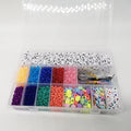 White Round Acrylic Letter Beads & Glass Beads DIY Jewelry Making Kit for Kids Bracelets & Necklaces