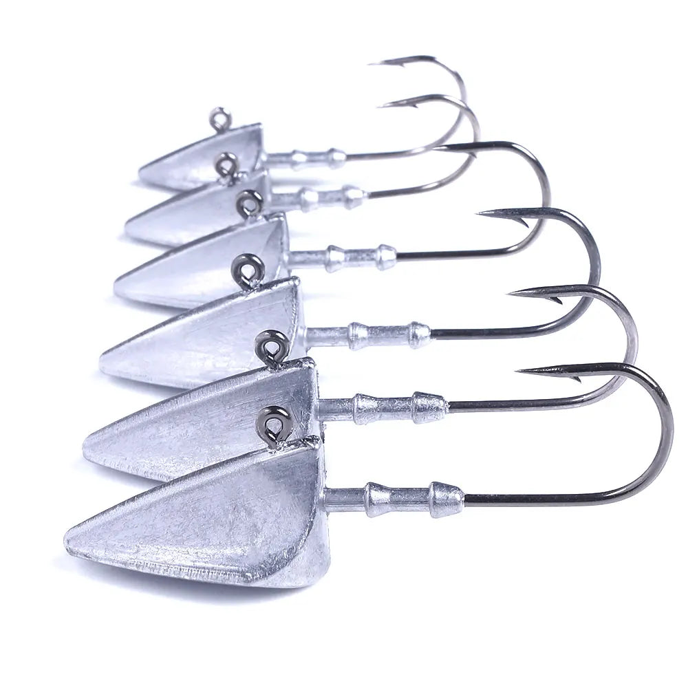 Wholesale JI103 7g 10g 15g 21g 28g 35g Lead Jig Head Fishing Hooks