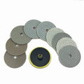 10 Pcs Set 4 Inch Wet Backer Pad 100mm Granite Concrete Marble Diamond Polishing Pads