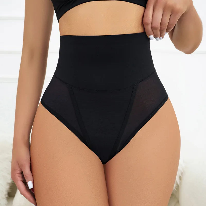 Ladymat ODM/OEM Bragas De Cintura Alta Women's Butt Lifter Lace Boy Shorts Body Shaper Control Panties High Waist Seamless Thong