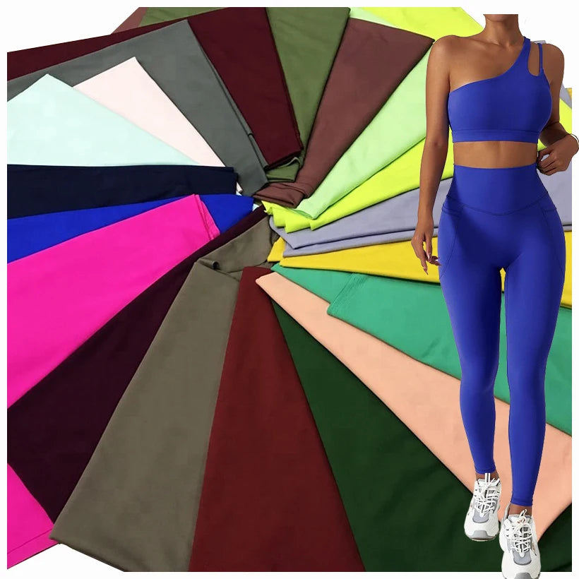 Stretch Quick Dry Cotton Feel Anti-wicking Fabric Spandex Polyester Fabric for Swimsuit Yoga Sportswear