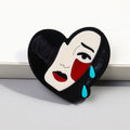 Yiwu Creative Girls Teardrop Geometric Hip Hop Clothing Accessories Heart Splicing Custom Leisure Acrylic Wedding Gift Party
