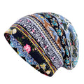 New Thin Pullover Hat for Women's Summer Cotton Print Versatile Sun protection Dual Purpose Hat Inner Turban
