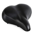 Super Soft Comfortable 1-Piece Black Bicycle Saddle Wide Oversized Exercise Bike Seat with Massage Function for Outdoor Biking