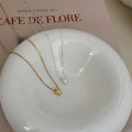 Wholesale Fashion Jewelry 925 Sterling Silver Minimalist Elliptical Oval Small Beans Bead Gold Plated Necklaces Women