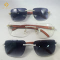 Buss Down Fashion Style Luxury White Rose Yellow Gold Plated Glasses VVS Moissanite Diamond Iced Out Hip Hop Man Sunglasses