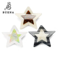 Buena Creative Star Hair Claw for Women Custom Fashion Contrast Color Acetate Hair Claw Sweet Star Claw Clips