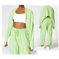Women's Autumn and Winter New Loose Sports Two-piece Jacket and Casual Pants Women's Jogging Fitness Set Pattern Type l Plaid