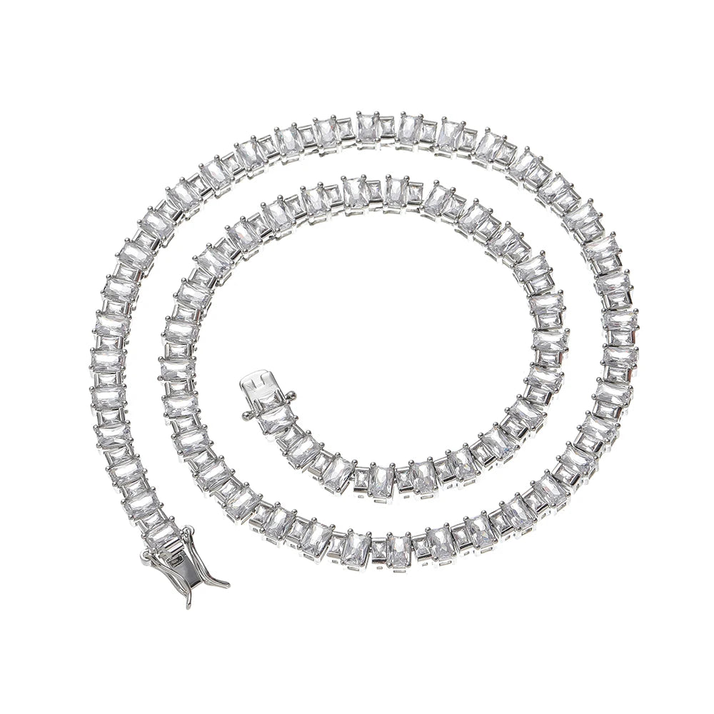 BC147 Men's Hip Hop Necklace Tennis Chain Jewelry Cubic Zircon Chian Party Gift