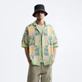 Custom Design logo Short Sleeve  Summer Men Knitwear Knitted Top PATCHWORK JACQUARD KNIT SHIRT