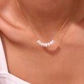Hot Selling Freshwater Pearl Strand Pendant Necklace Stainless Steel Gold Plated Simple Light Luxury Fashion Pearl Necklace