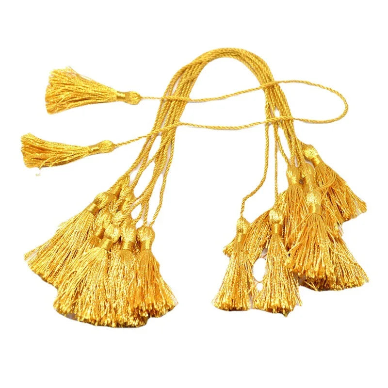Factory Direct Sale 38cm Rope Tassel Golden Yellow Gift Decorative Tassel