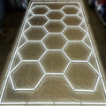 Professional Honeycomb LED Light for Car Wash & Garage - Dual Voltage 110V/220V Ceiling Bar